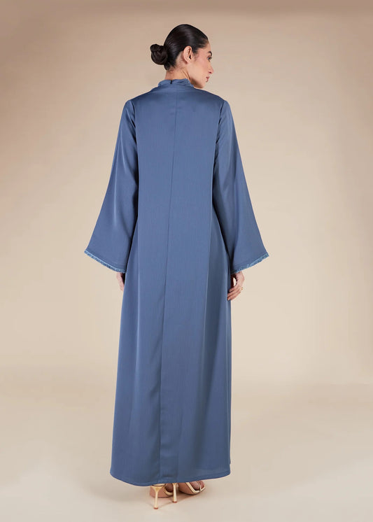 Abaya ouverte à double coupe