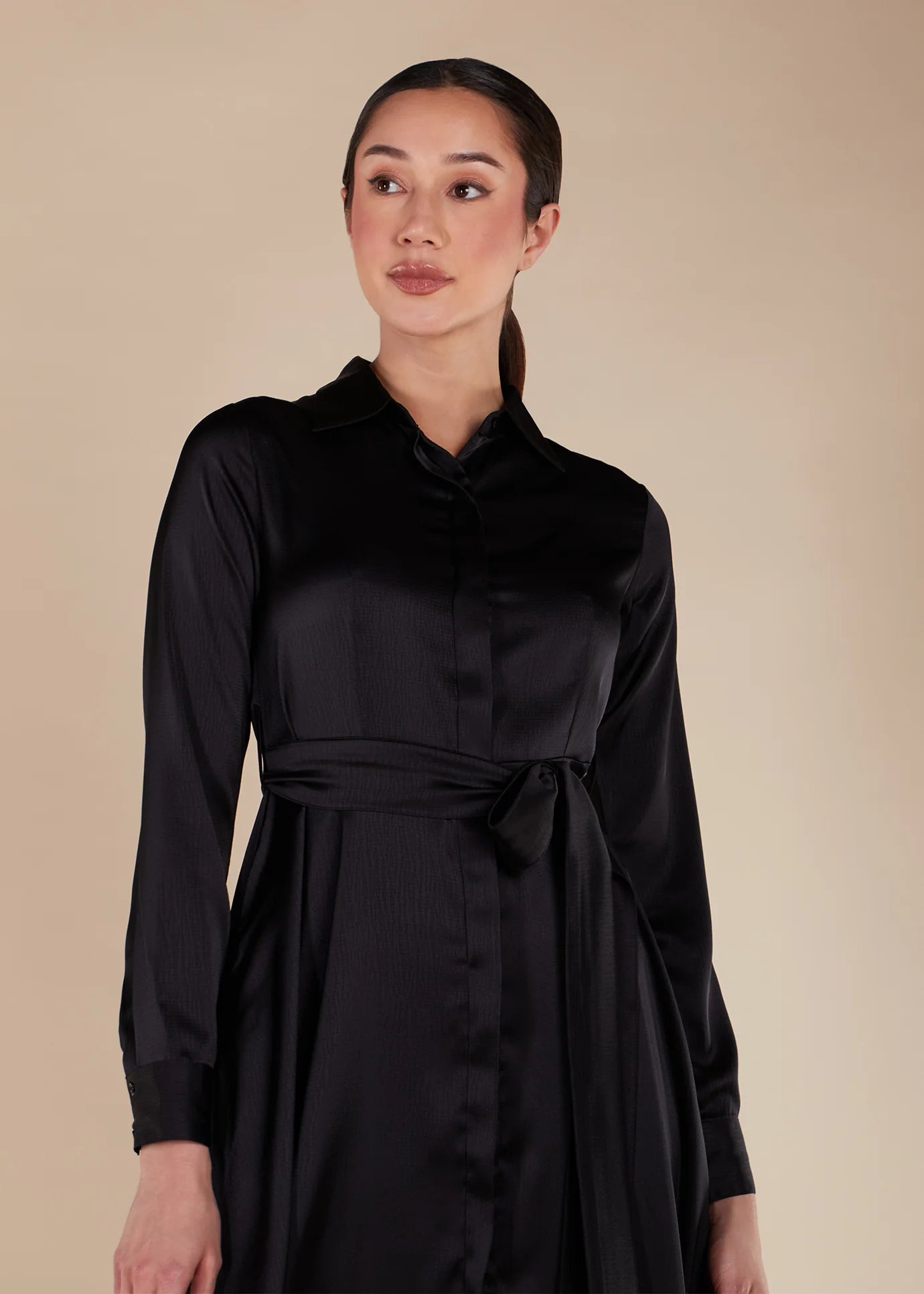 Robe chemise satin