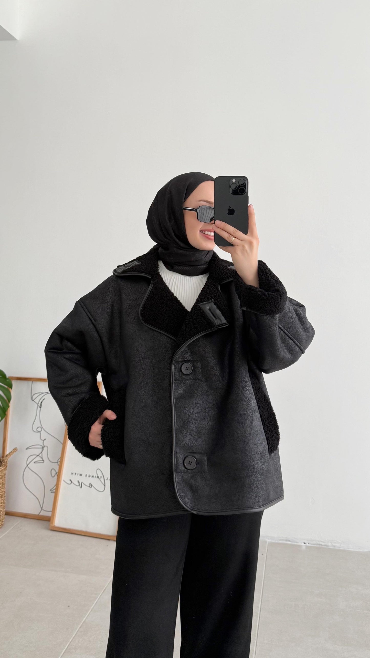 Manteau style cuir